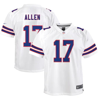 youth nike josh allen white buffalo bills game player jerse